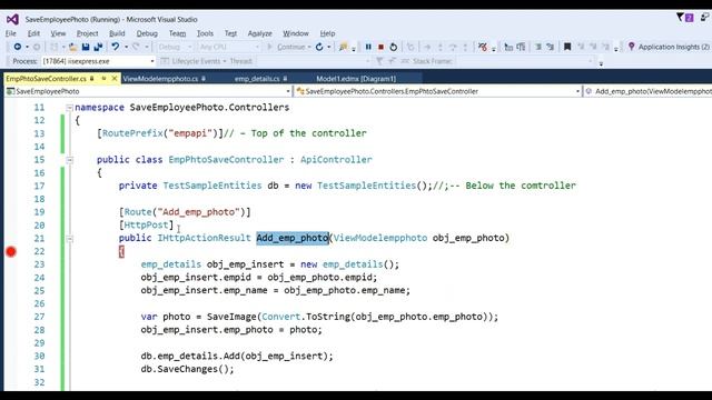 Save employee Name and their Photo Using Post Method in ASP.NET MVC 5 WEB API | Part 17 смотреть онлайн