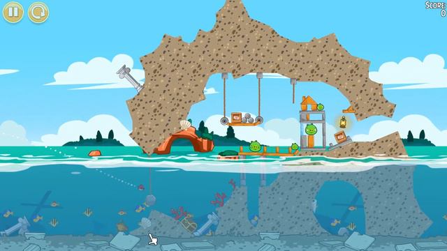 Angry Birds Seasons #5 Back to school 1 -3, Piglatins 1 -3 прохождение на русском Свиньи на курорте смотреть онлайн