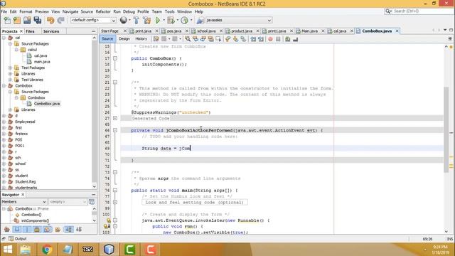 How to use JComboBox in Java смотреть онлайн