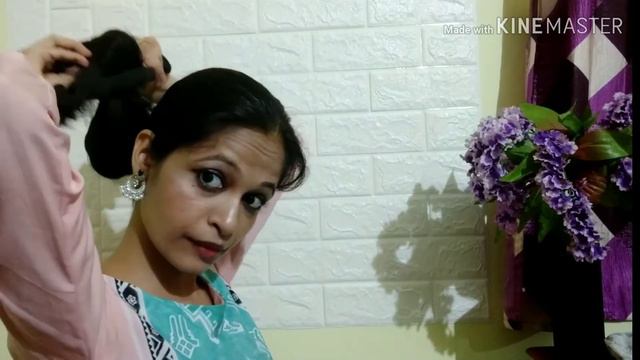 Easy Hairstyles for Everyday &Party using Magic Clip||1 Minute Bun Hairstyle for thin hair смотреть онлайн