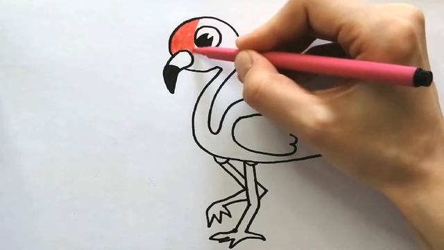 Как нарисовать ФЛАМИНГО / Рисуем розовый фламинго / How to draw a flamingo easy смотреть онлайн