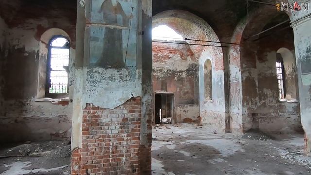 Заброшенная, старая церковь - Воскресения Господня, 1854г. в Старом Зимино! смотреть онлайн