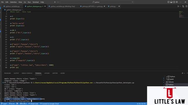 Python Tutorial for Beginners Step by Step - Python Data types - Part 4 #python смотреть онлайн