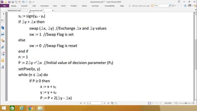 Bresenham’s Line Drawing Algorithm Pseudocode смотреть онлайн