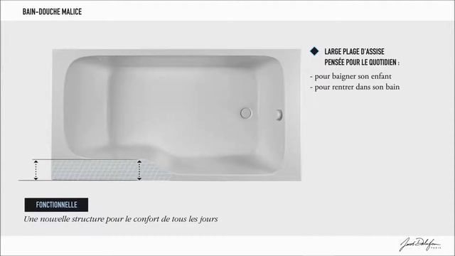 Baignoire douche Malice Jacob Delafon смотреть онлайн