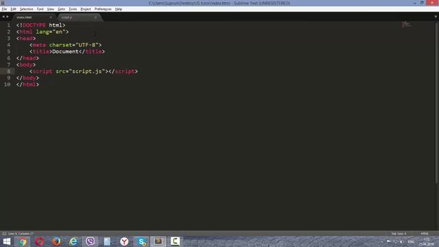 Уроки JavaScript | #2 - Пишем Hello,world! смотреть онлайн