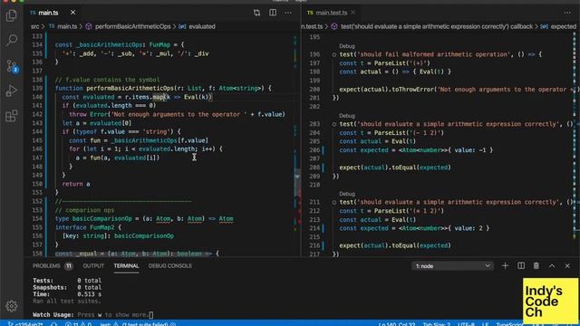 TypeScript: Live Coding a Lisp Interpreter from scratch (Part 3) смотреть онлайн