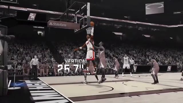 Крис Бош мощный данк сверху | NBA 2k15 | PS4 смотреть онлайн