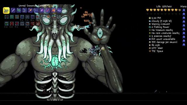 Terraria|Snowman Cannon VS Moon Lord смотреть онлайн