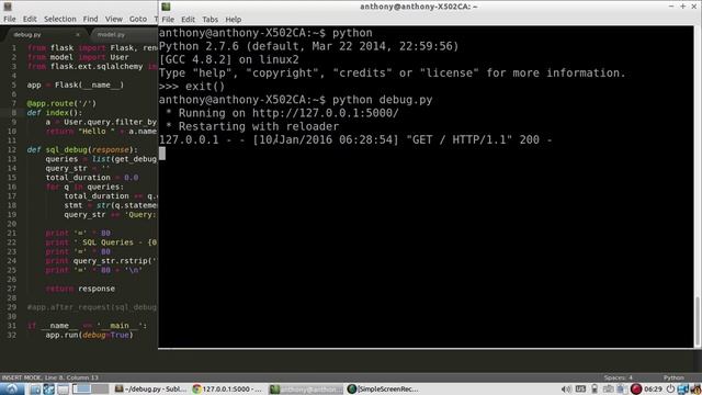 Debugging Queries in Flask-SQLAlchemy смотреть онлайн