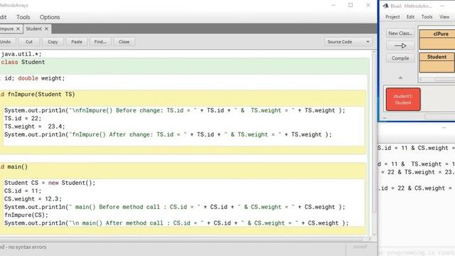 Java Impure Method B - with object as argument смотреть онлайн