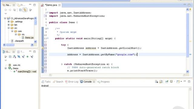 VTC Player Advanced Java Programming Java SE 7, InetAddress смотреть онлайн