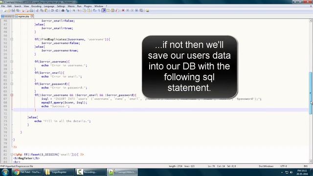 Register and Login System in PHP and MySQL (Part 2/4) смотреть онлайн