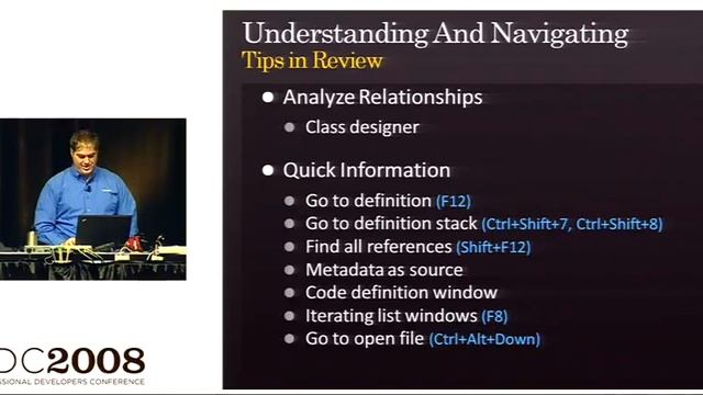 PDC 2008 Microsoft Visual C# IDE Tips and Tricks смотреть онлайн