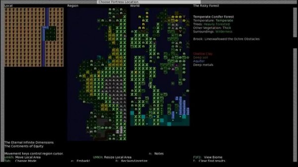 Прохождение Dwarf Fortress #1-Создание мира и экипировка.