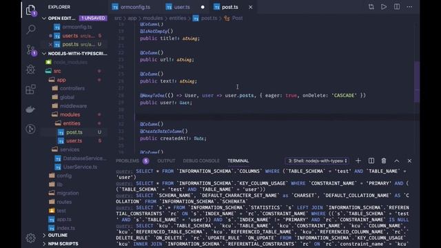 Node JS with Typescript TypeORM Mysql (TypeORM DB Sync) #10 смотреть онлайн