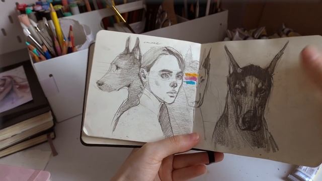 |08|Обзор квадратного скетчбука Art creation Разрисовала скетчбук за 1 месяц смотреть онлайн