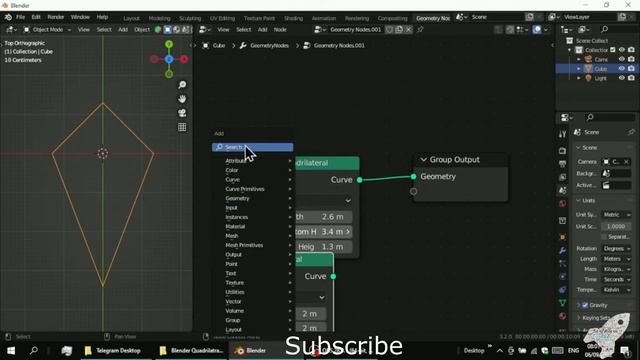 Blender Quadrilatral Geo Node смотреть онлайн