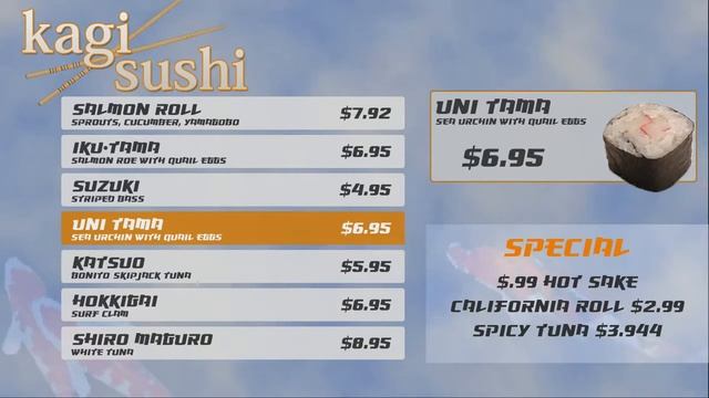 BrightSign HTML5 Sushi Menu Board смотреть онлайн