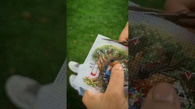 вышиваю по своей схеме. домик на дереве #crossstitch #вышивка_крестиком #вышивкакрестиком #вышивка смотреть онлайн