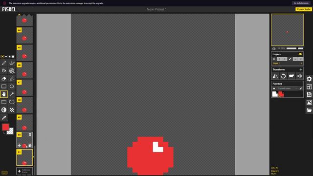 Creating a ball animation with Piskel. смотреть онлайн