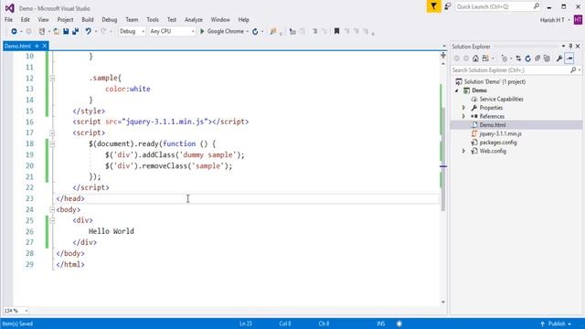 JQuery 18 - CSS class manipulation methods -Add class and Remove class смотреть онлайн