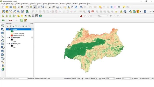 Tutorial N° 14 : Slope by QGIS / Pentes sous QGIS смотреть онлайн