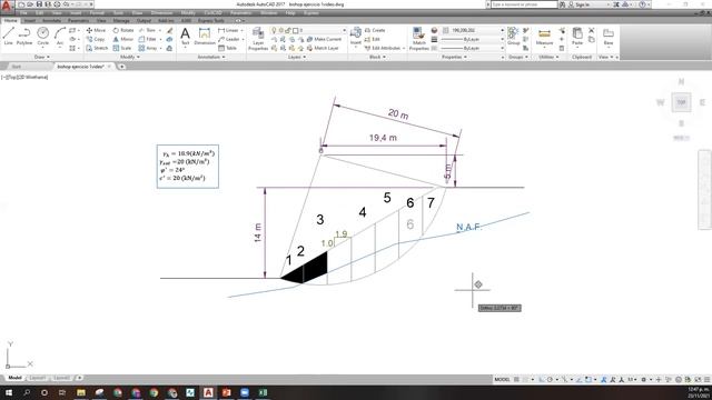 Método de Bishop Simplificado en Excel y AutoCAD para obtener factor de seguridad de un talud смотреть онлайн