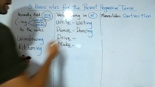 Tres reglas básicas para el presente continuo o progresivo смотреть онлайн