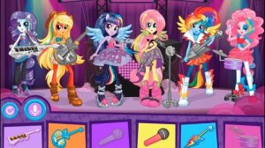Девушки Эквестрии Запись песни в студии "Радужный Рок". Музыкальная игра.