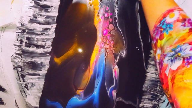 'Life Force' Acrylic Fluid Pour ~ Abstract Art ~ #tlp