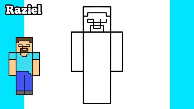 Como desenhar o Herobrine do Minecraft - Como dibujar Herobrine de Minecraft смотреть онлайн