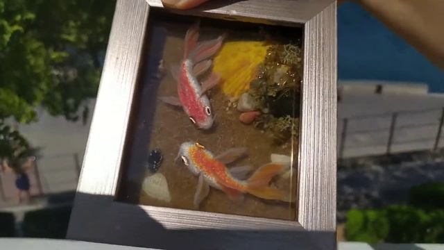 Объемные рыбки нарисованы в эпоксидной смоле смотреть онлайн