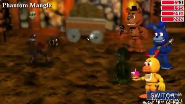 FNAF World - Phantom Mangle Fight смотреть онлайн
