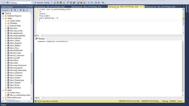 MS SQL tutorial on views. смотреть онлайн