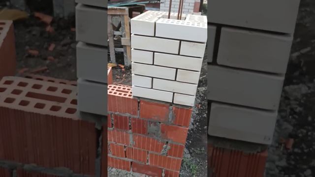Строительство террасы, колонны из кирпича смотреть онлайн