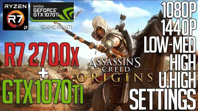 R7 2700x + 1070ti On AC Origins! 1080p, 1440p Benchmark Test!