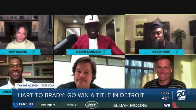 Kevin Hart challenges Tom Brady to go win a title in Detroit смотреть онлайн