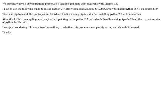 DevOps & SysAdmins: Upgrading from Django 1.3 (Python 2.6) to Django 1.5 + Python 2.7 CentOS смотреть онлайн