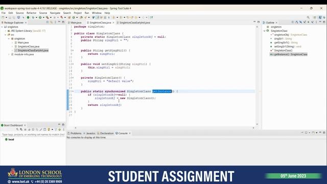 Singleton Class in Java: The Ultimate Guide to Creating One with Examples! (Student Assignment) смотреть онлайн