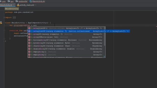 Make App Android - Random List with arrayListOf using Kotlin Android Studio 3 смотреть онлайн