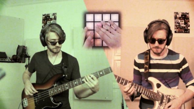 Maschine mk3, two guitars and 1 bass... (funky finger drumming jam) смотреть онлайн