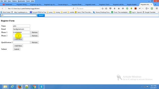 Add Form Fields Dynamically using AngularJS | Angular 6 dynamic form fields смотреть онлайн