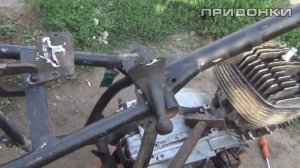 ИЖ Планета 5: Ремонт креплений на раме и установка двигателя