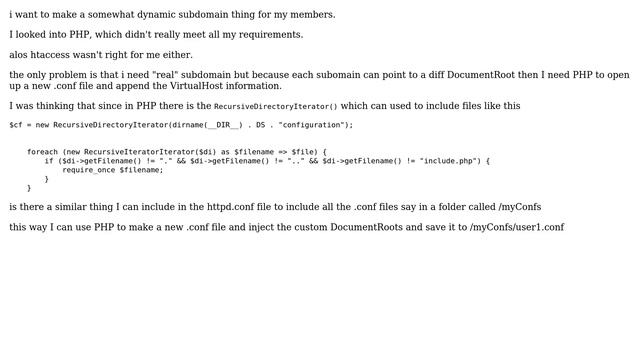 dynamically scan dir and include any .conf file found and add them to httpd.conf смотреть онлайн