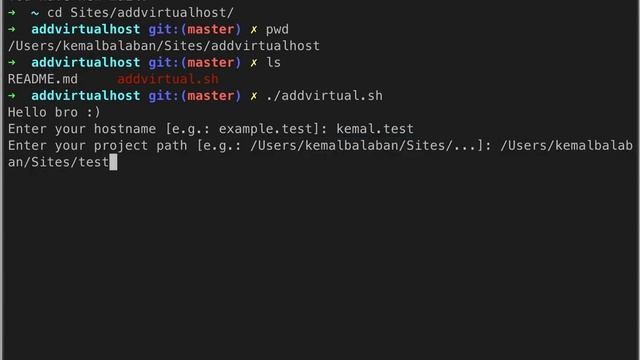 Adding virtual host with homebrew using bash script смотреть онлайн