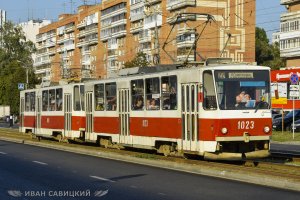 Самарский трамвай-работа ночью