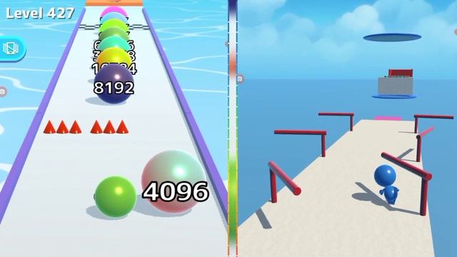 ? Satisfying Mobile Game/ Ball run infinity vs bubble run 2048 - 2048 Ball Gameplay new Level #8 смотреть онлайн