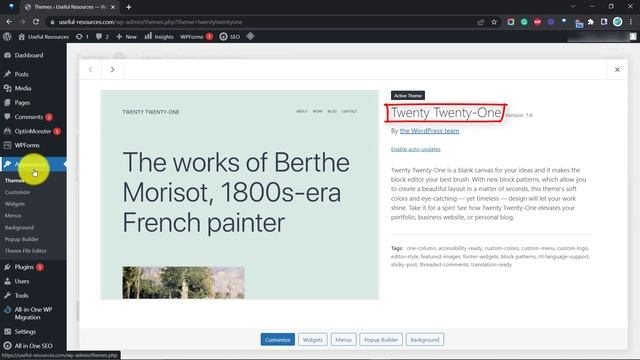 How to change your WordPress website theme name without any coding and plugin смотреть онлайн