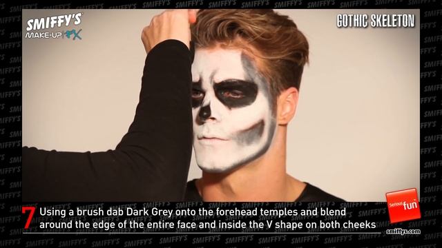 Gothic Skeleton Face Painting Make-up Tutorial смотреть онлайн